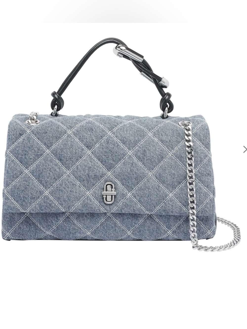Marc Jacobs Quilted Denim Dual Convertible Shoulder Bag